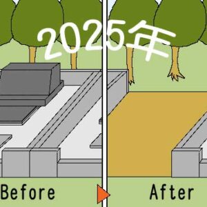 2025年の墓じまいイラスト