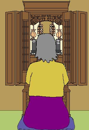 仏壇での礼拝