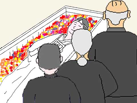 家族葬のイラスト