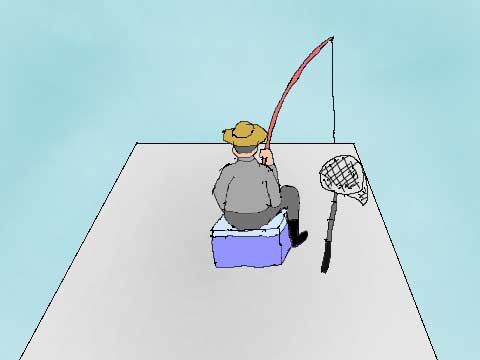 魚釣りのイラスト
