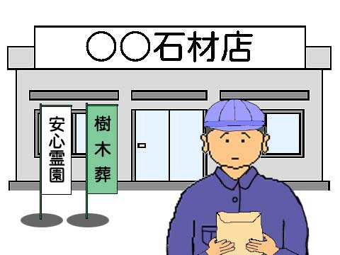 石材店のイラスト