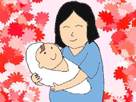 出産のイラスト