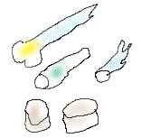 骨に付いた色のイラスト